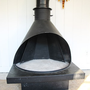 Black Midcentury Modern Fireplace image 10