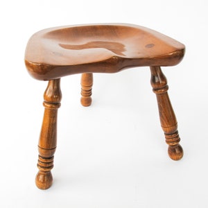 Cushman Style Carved Seat Stool image 9