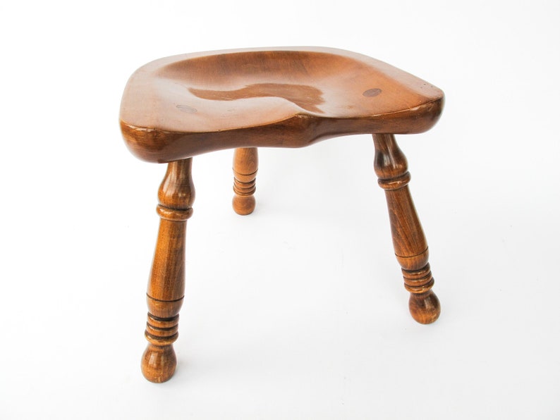 Cushman Style Carved Seat Stool image 9