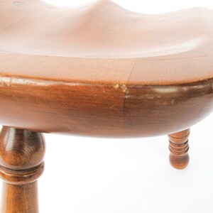 Cushman Style Carved Seat Stool image 7