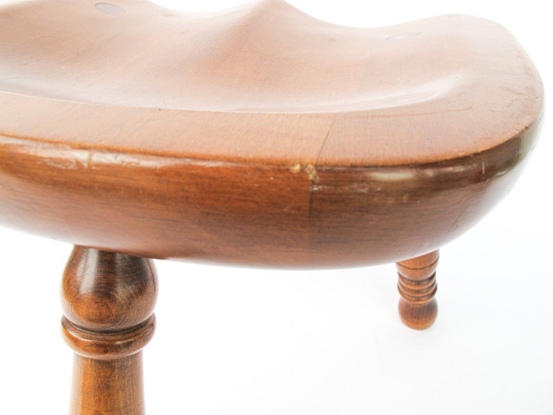 Cushman Style Carved Seat Stool image 7