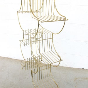 Midcentury Pagoda Plant Stand Retro MCM Wire Rack Flashed Metal Each Sold Separately image 6