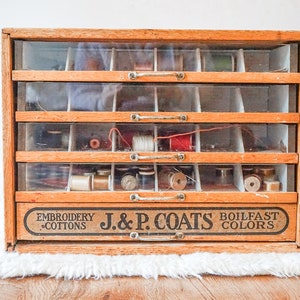 Armadietto portaoggetti per forniture artigianali con 5 cassetti - di J&P Coats Cottons