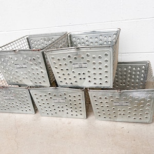 Lyon Metal Gym Locker Baskets Vintage Industrial Decor