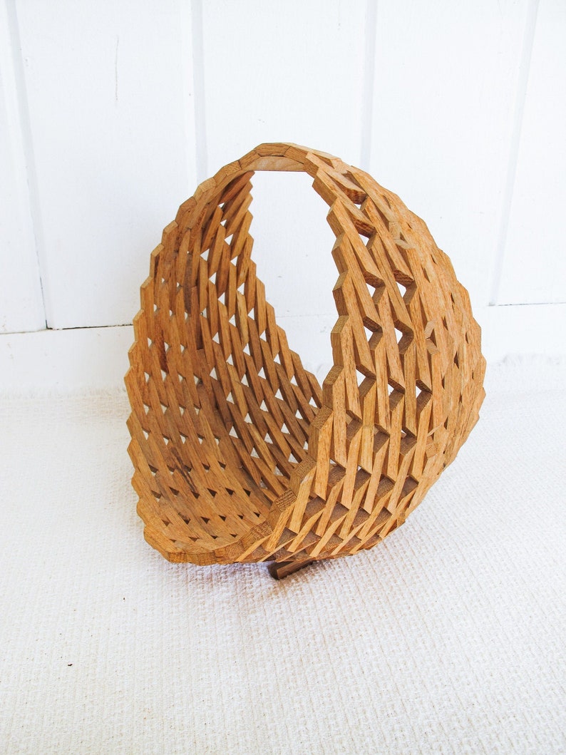 Hanging Wood Basket image 2