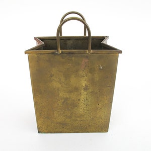 Gio Ponti Designer Brass Paper Shopping Bag Made in Italy Vintage image 6