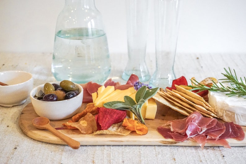 3 Moroccan Raw Olive Wood Tray / Charcuterie Board with White Etsy