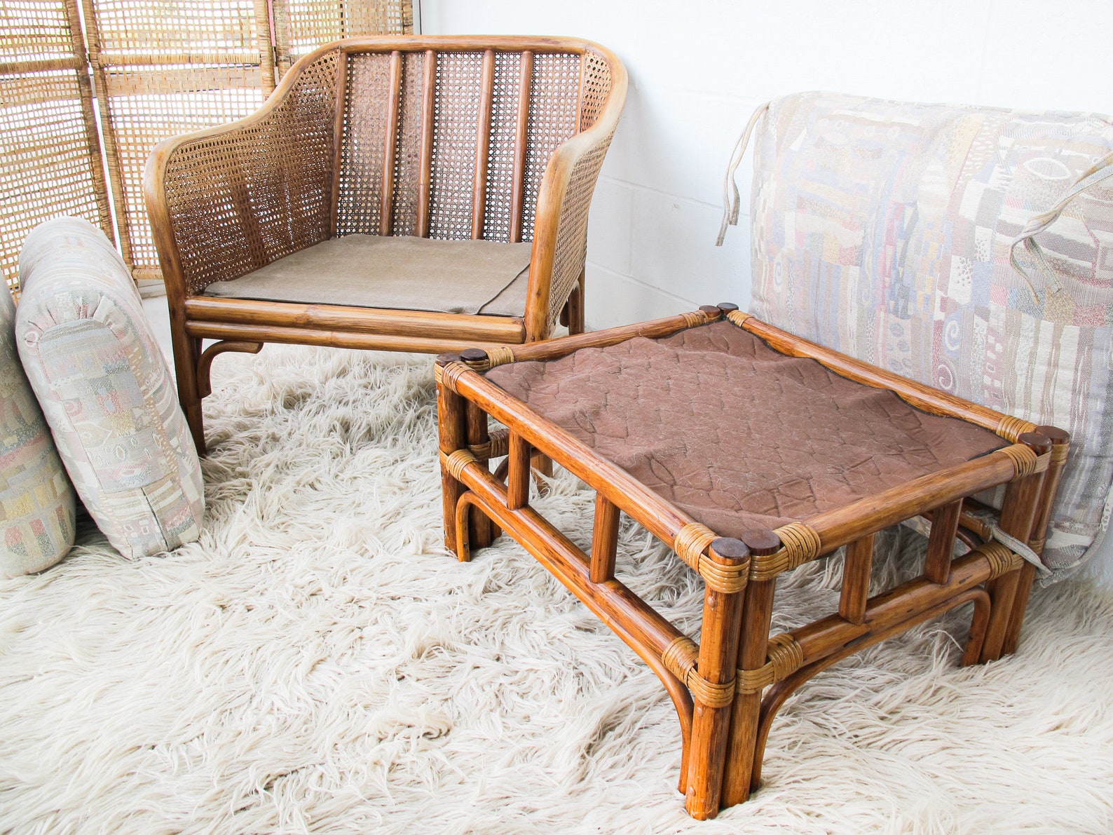 Vintage Bamboo and Cane Furniture Sets KalpSon Rattan CO. Etsy