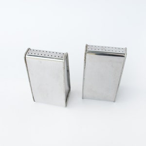 Aluminum Midcentury Salt and Pepper Shakers Set image 4