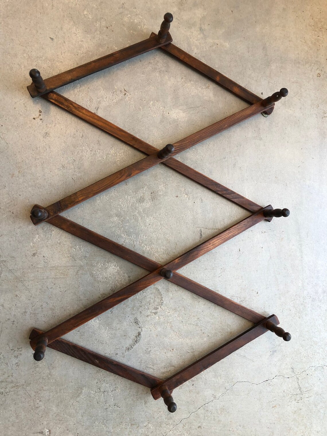 Wood Accordion Wall Peg Racks sold Individually Etsy