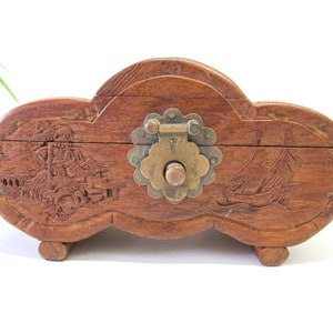 Wood Carved Teak Box