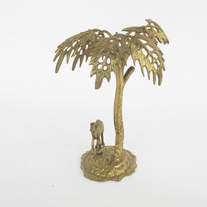 Brass Palm Tree and Camel Jewelry Holder Organizer image 7