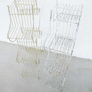 Midcentury Pagoda Plant Stand Retro MCM Wire Rack Flashed Metal Each Sold Separately image 3