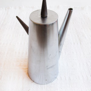 Midcentury Italian Stainless Steel Tea Coffee Pot with Rosewood Handles image 9