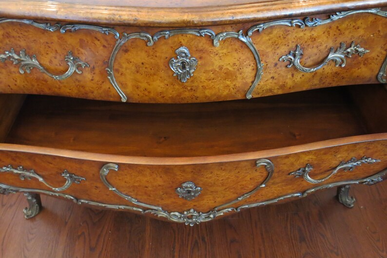 Theodore Alexander Mahogany and Poplar Burl Serpentine Bombe/' Chest French Louis XV