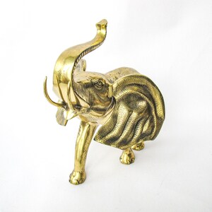 Large Brass Elephant Made in Korea image 2