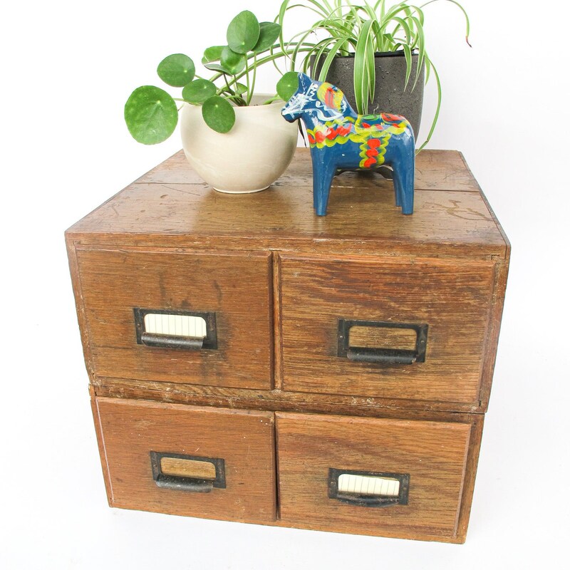 Card Catalog Table Etsy