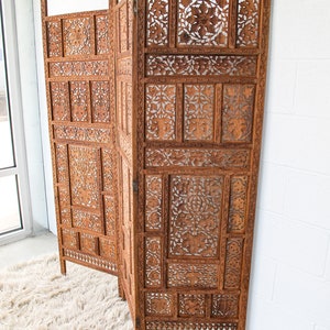 Teak Wood Lattice Privacy Screen  Made in India