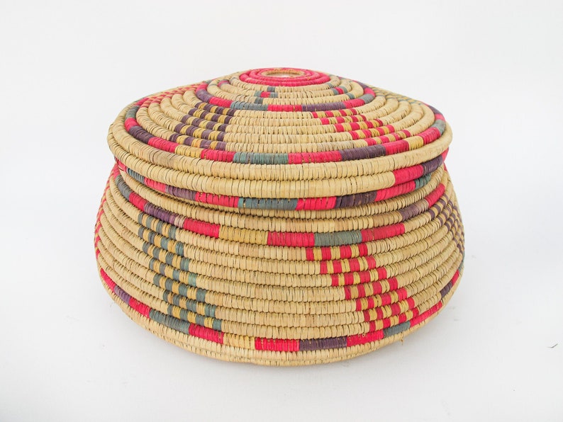 Woven Storage Basket with Lid image 3