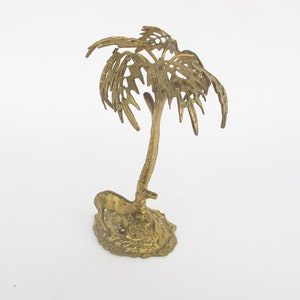 Brass Palm Tree and Camel Jewelry Holder Organizer image 2