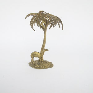 Brass Palm Tree and Camel Jewelry Holder Organizer image 4