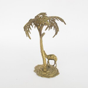 Brass Palm Tree and Camel Jewelry Holder Organizer image 6