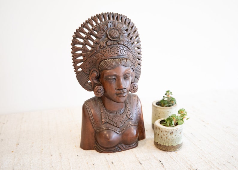 Balinese Hand Carved Wood Feminine Figure by KlungKung image 8