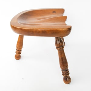 Cushman Style Carved Seat Stool image 8