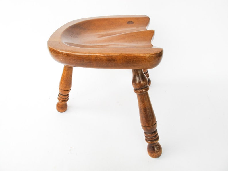 Cushman Style Carved Seat Stool image 8