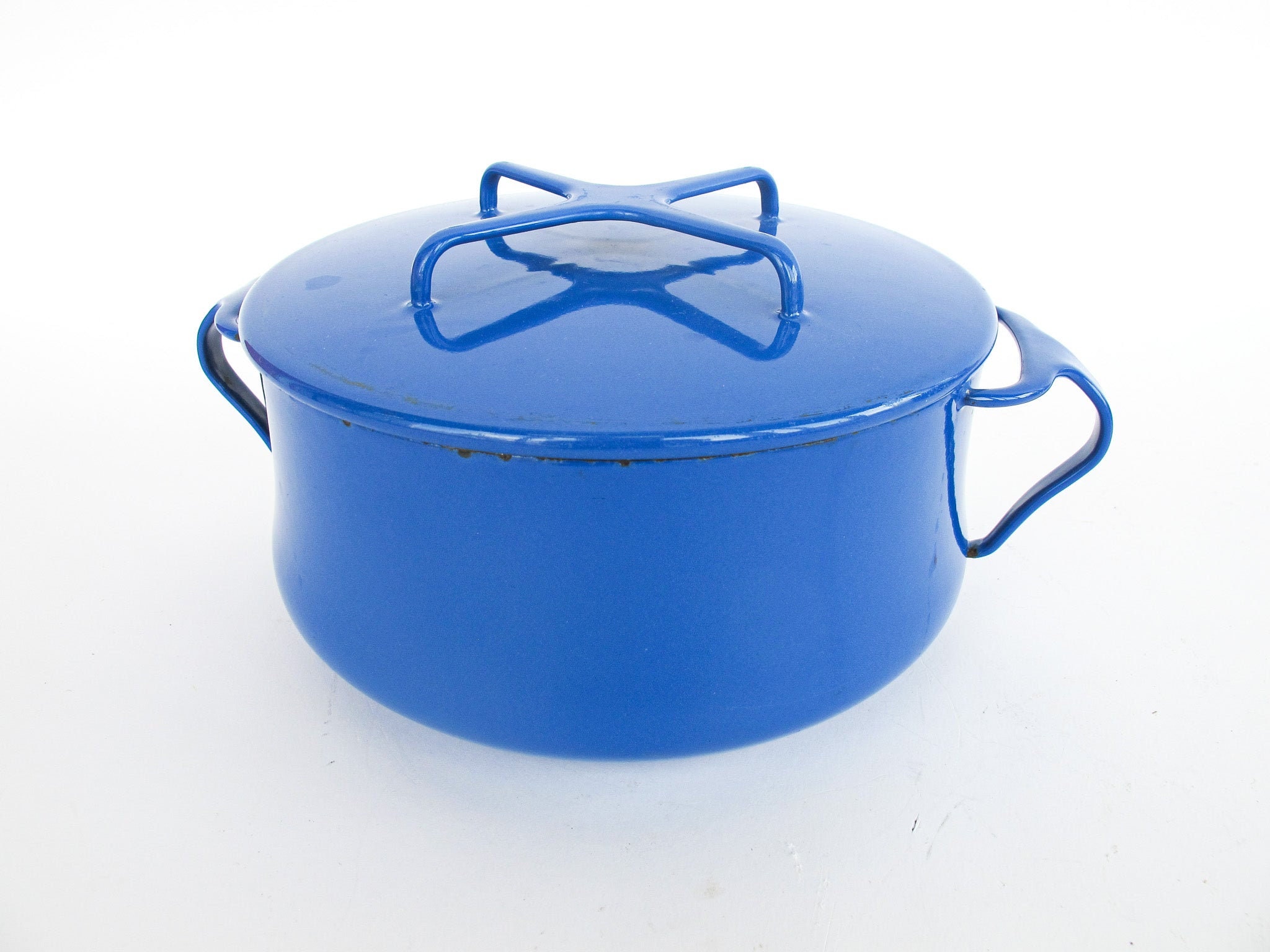 Midcentury Blue Small Dansk French Cook Pot With Lid -  Denmark