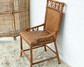 Vintage Bamboo Rattan Lounge Chair