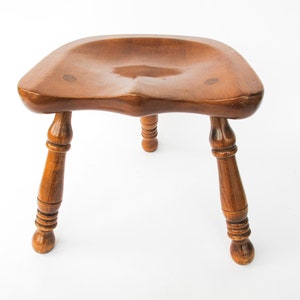 Cushman Style Carved Seat Stool image 1
