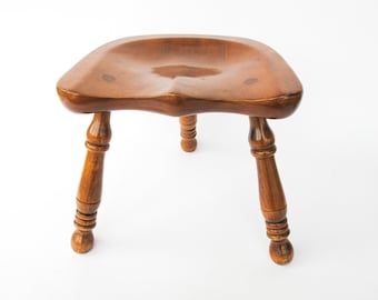 Cushman Style Carved Seat Stool