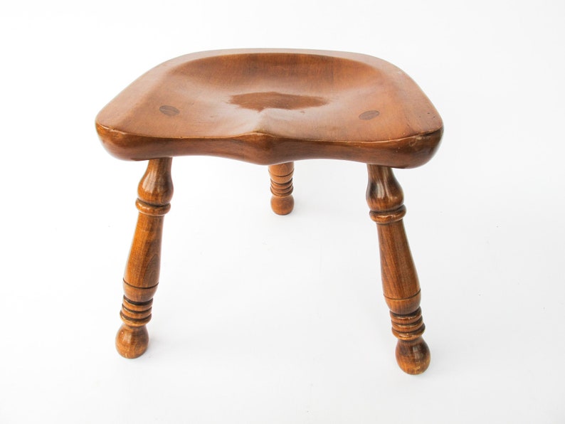 Cushman Style Carved Seat Stool image 1