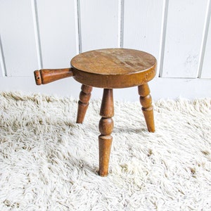 Wood Stool Plant Stand Made in Japan image 5