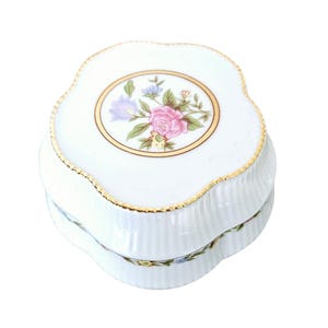 Vintage Fine Porcelain Music Box, Melodies by The Celebration Collection, Heritage House Inc., Vanity Box, Jewelry Storage Box