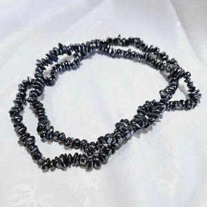 Collana di perle di corallo ematite naturale, collana di ematite nera, collana di perle di ematite