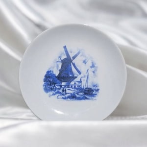 Vintage Johnson Brothers Blue Mill Bread Plate – Snowhite Ironstone, Made in England