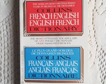 1982 Collins French-English English-French Dictionary Français-Anglais Anglais-Français Dictionnaire Berkley Books NY