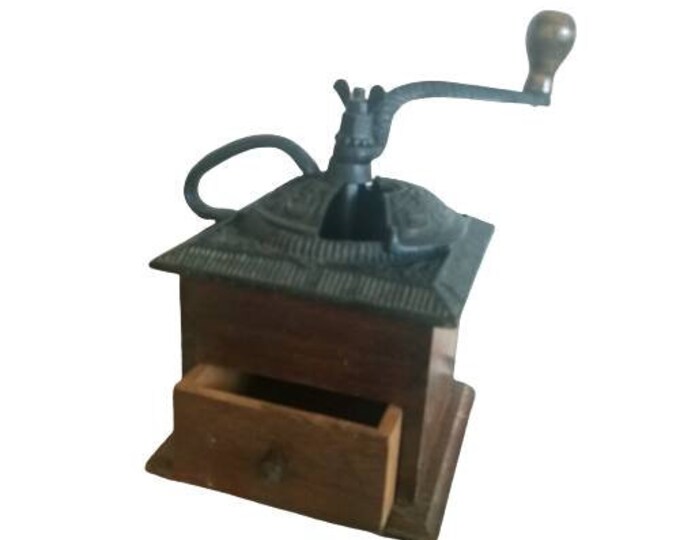 Antique Wood Coffee Grinder Manual Coffee Grinder Wood and Etsy