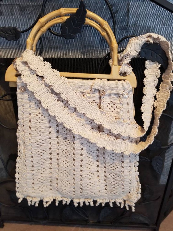 vintage crochet bag Gem