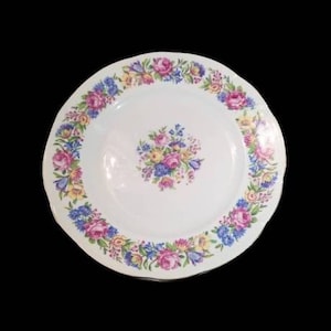 Antique English China Plate  Marked Ridgway Lawley England B, Melbourne Works. Floral Pattern Plate