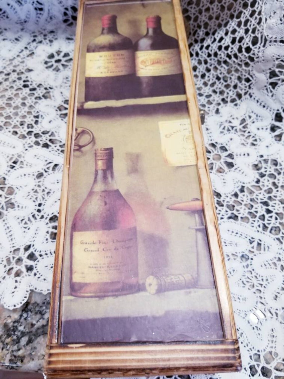 Vintage Wine Bottle Box Wine Storage Box Wood Gift Box For Etsy