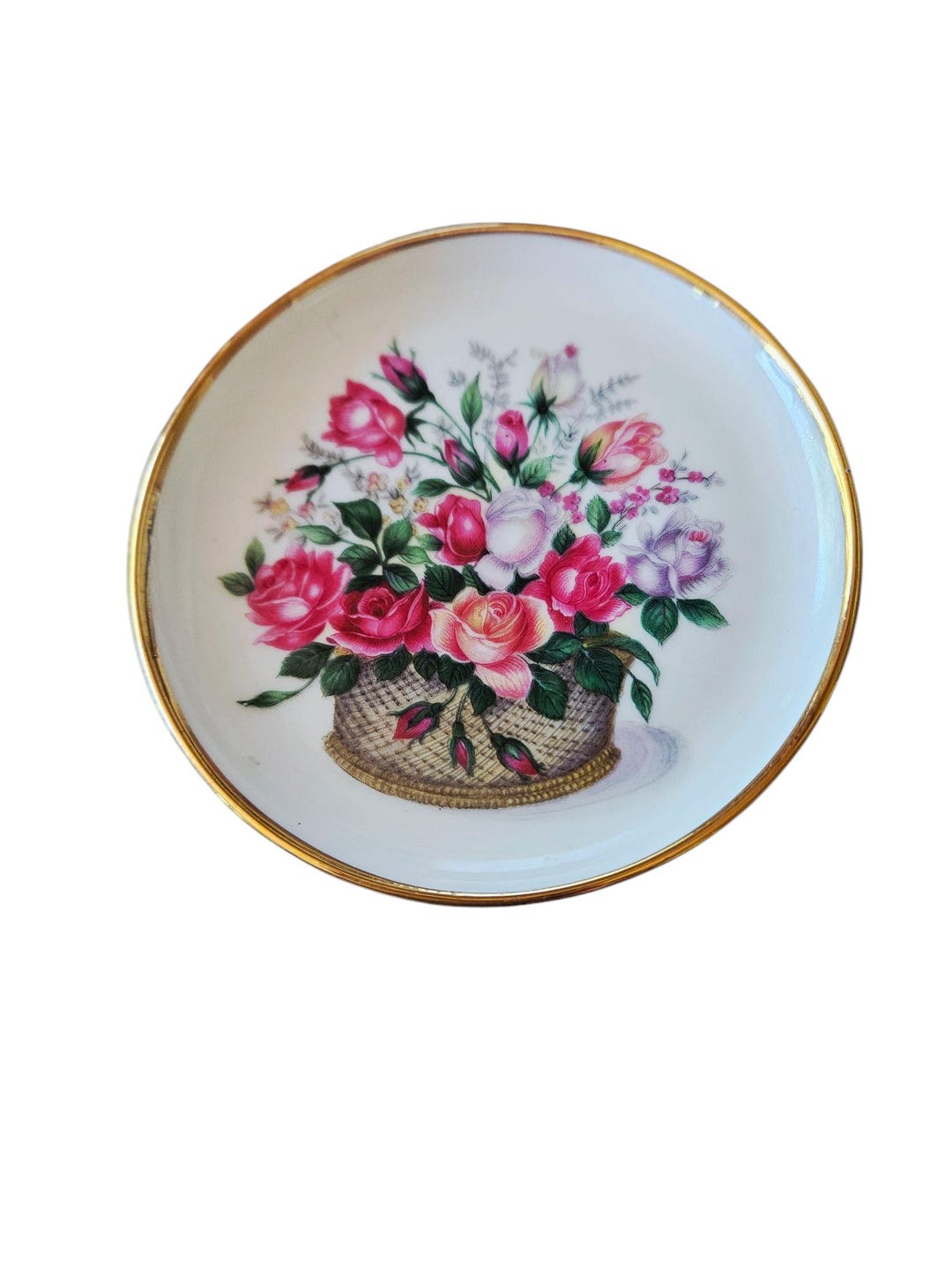 Vintage Kaiser W. Germany Porcelain Plate, Floral Vanity Dish