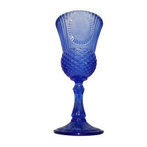 Cobalt Blue Goblet By Avon, George Washington Goblet, High Goblet Beautiful Goblet Vintage Glass Goblet Avon Glass Goblet, Cobalt Blue Glass