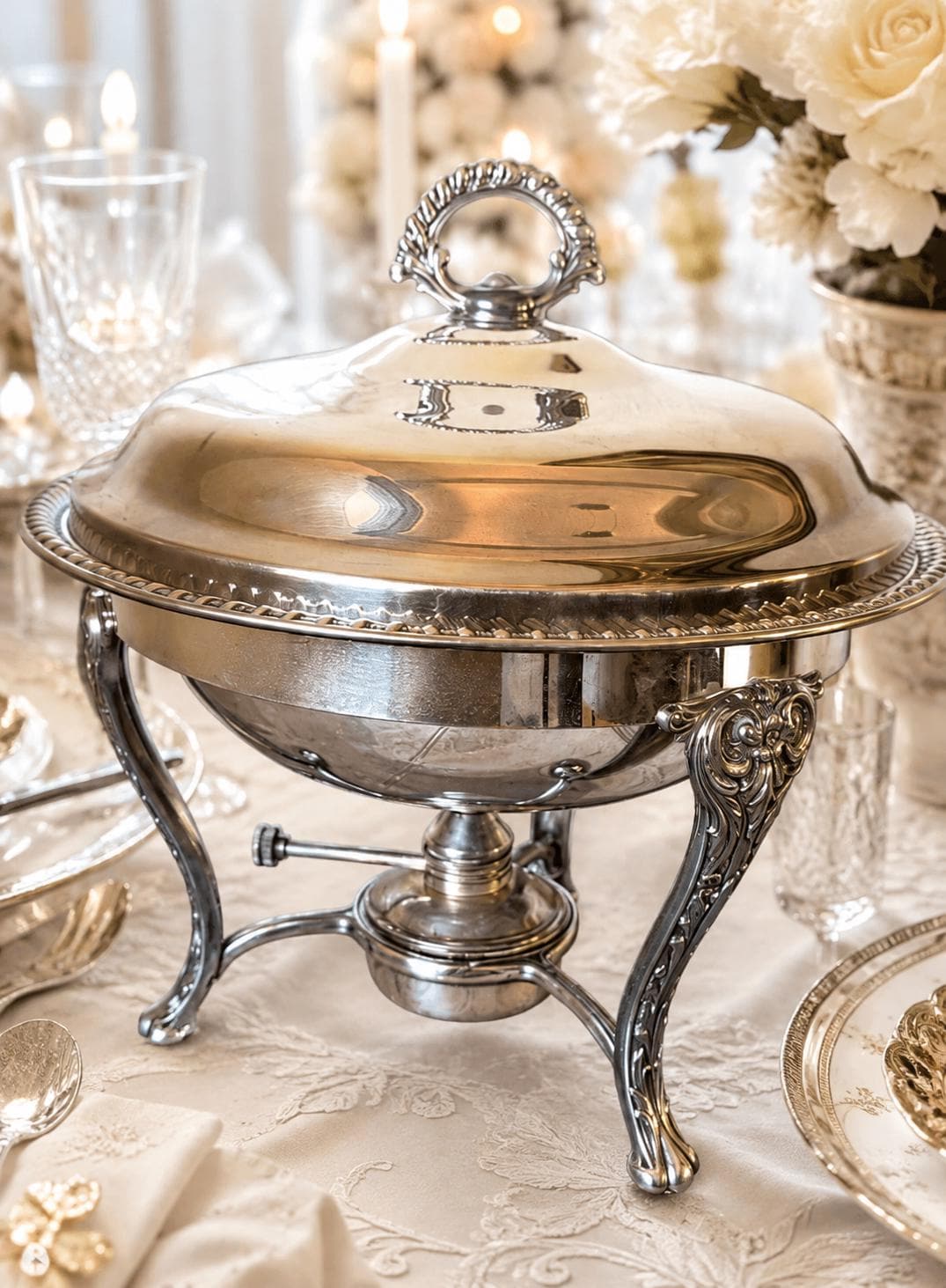 Silver Plated Chafing Stand - Etsy