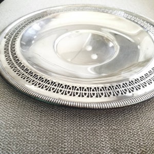 Vintage Silver Plate Serving Dish By Rogers & Bros., Round Silver Plated Platter, Serving Dish, Silver Plate Centerpiece