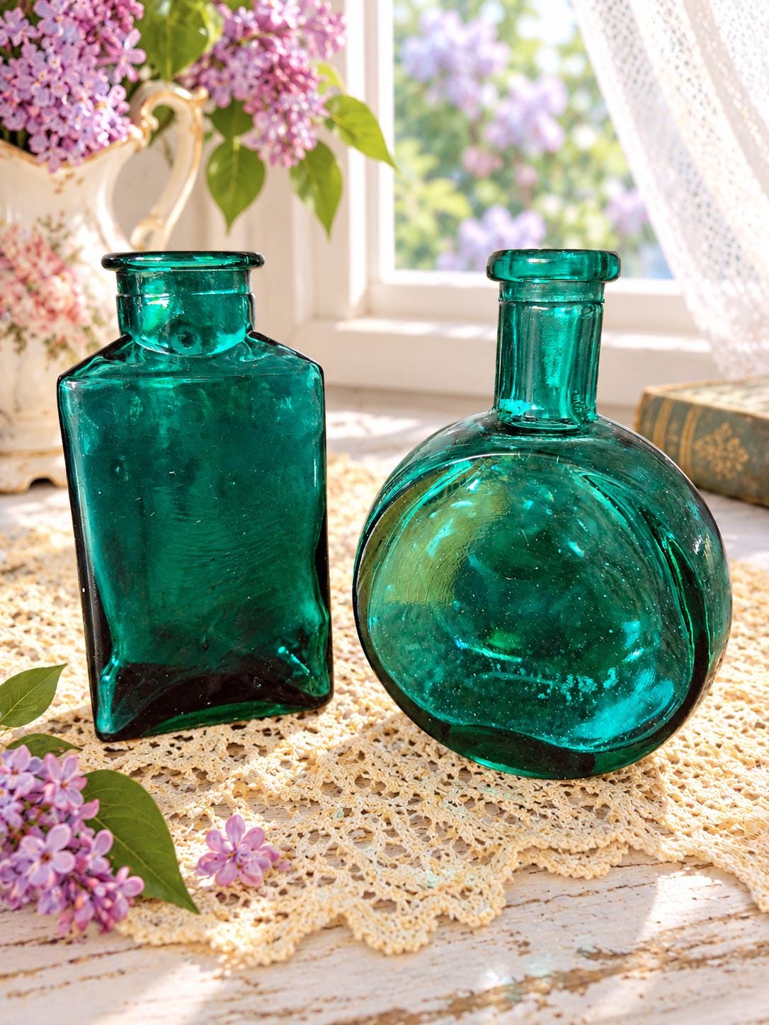 Colored Glass Apothecary Bottles - Etsy - Page 2
