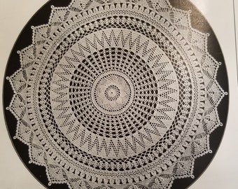 1920s Crochet Doily Pattern, Antique Centerpiece (Digital Download)