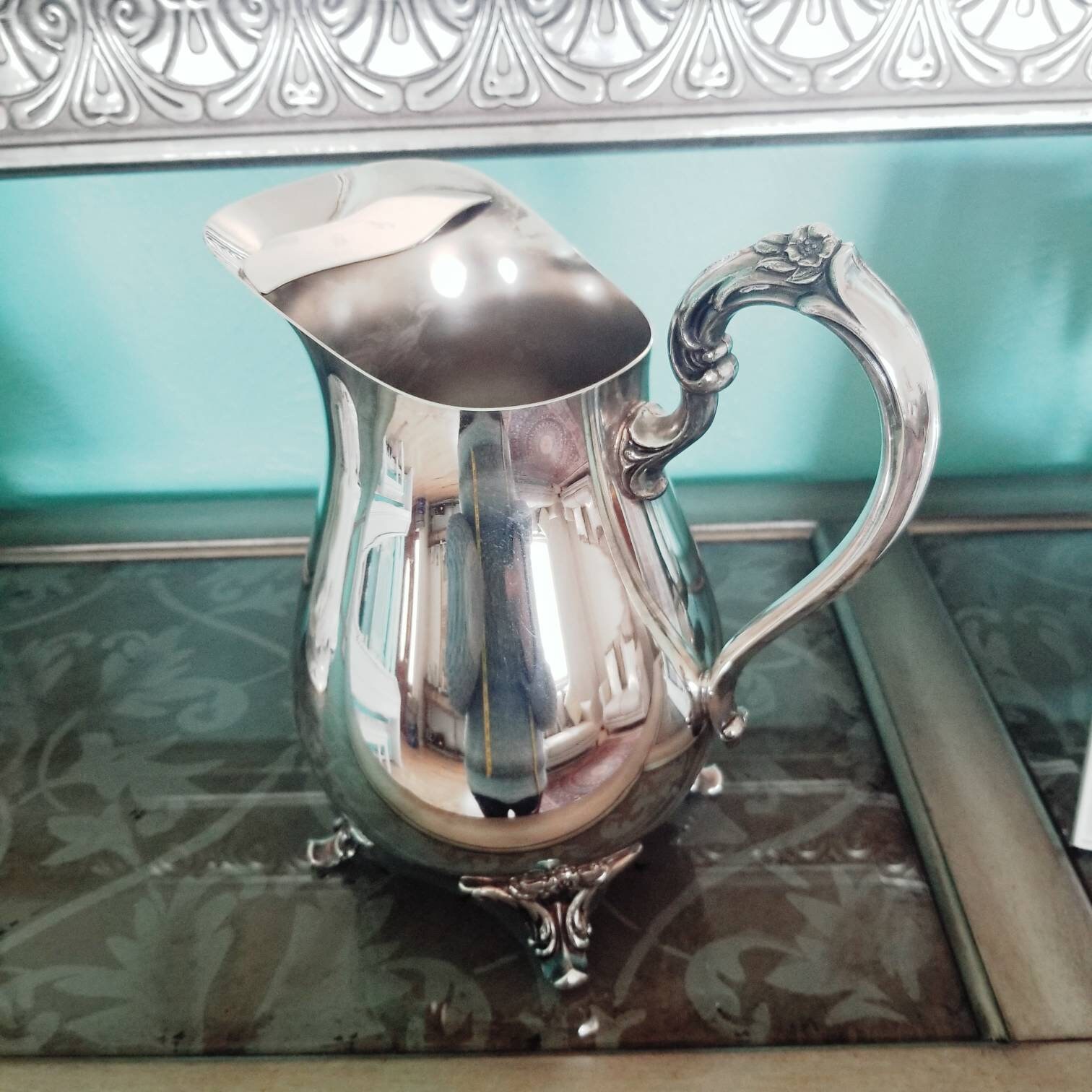 Vintage - Silverplate 3.5 inch Small - Creamer Milk Pitcher with lid - WM  Rogers